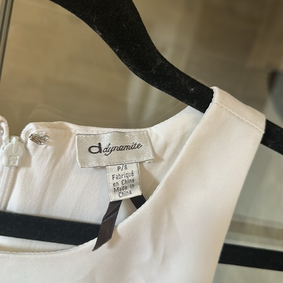 White Mini Dress with Cut Outs - Picture 4 of 4